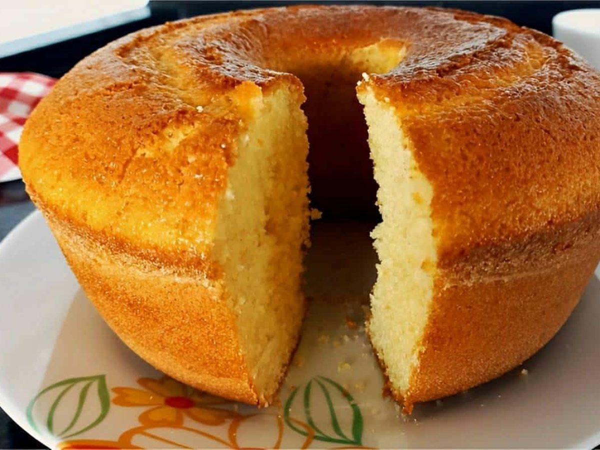 Bolo de fubá saudável