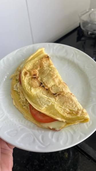 Omelete recheada saudável